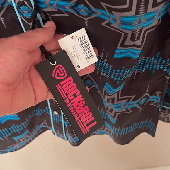 Rock & Roll Denim Button Up Shirt - Picture 6 of 6